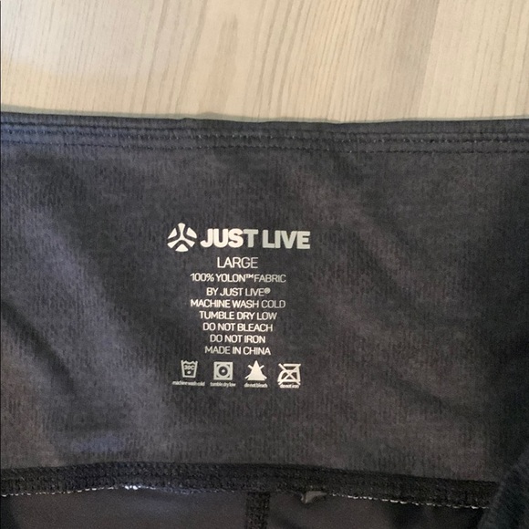 Just Live Black and Gray Leggings - Picture 2 of 5